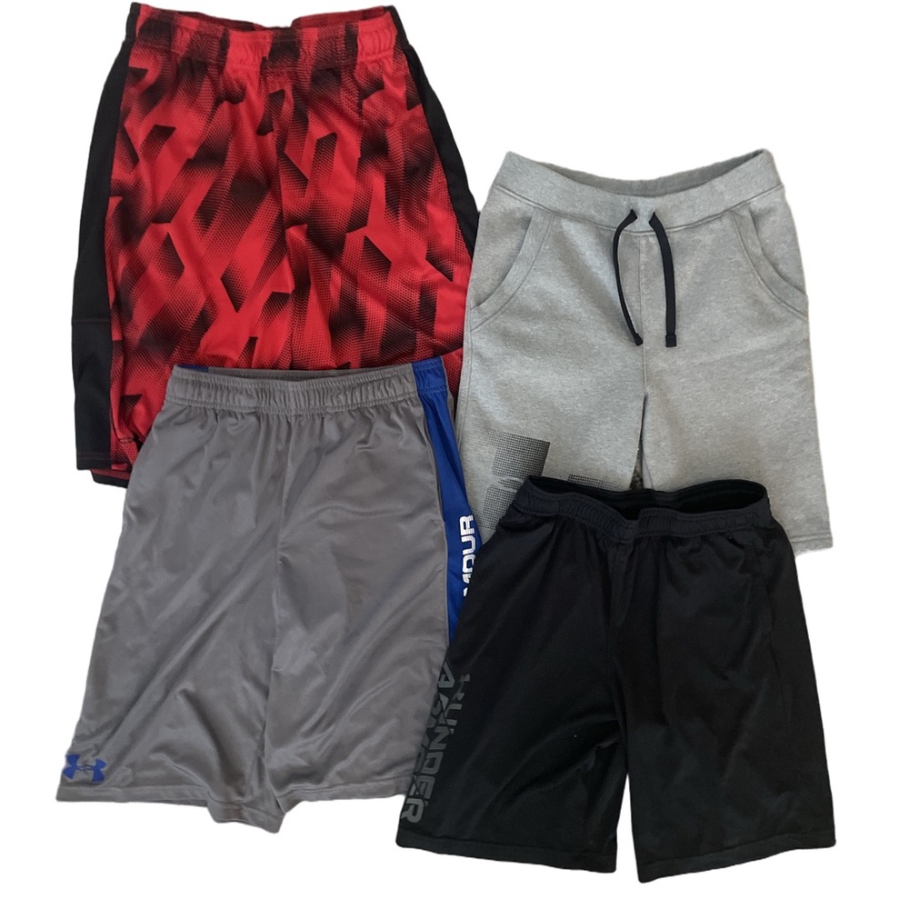 Under Armour Kids Shorts Set - Red, Gray, Black
